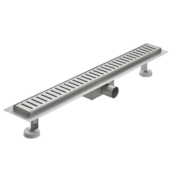 Caniveau de douche en Acier Inox avec grille à fente mod. Stripe main product photo