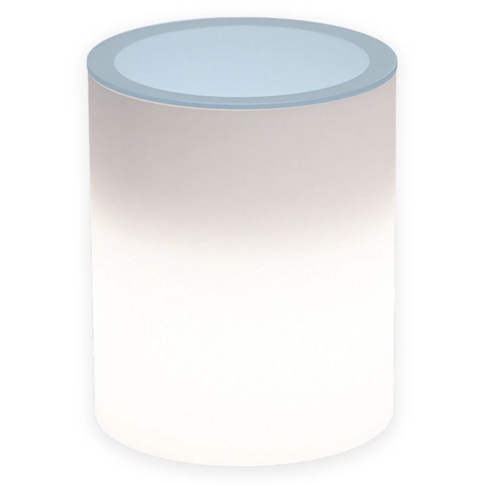 Table basse lumineuse forme ronde Ø 40 cm H 50 en résine avec vitre trempé 8 mm Plusieurs couleurs disponibles mod. Relax Led main product photo