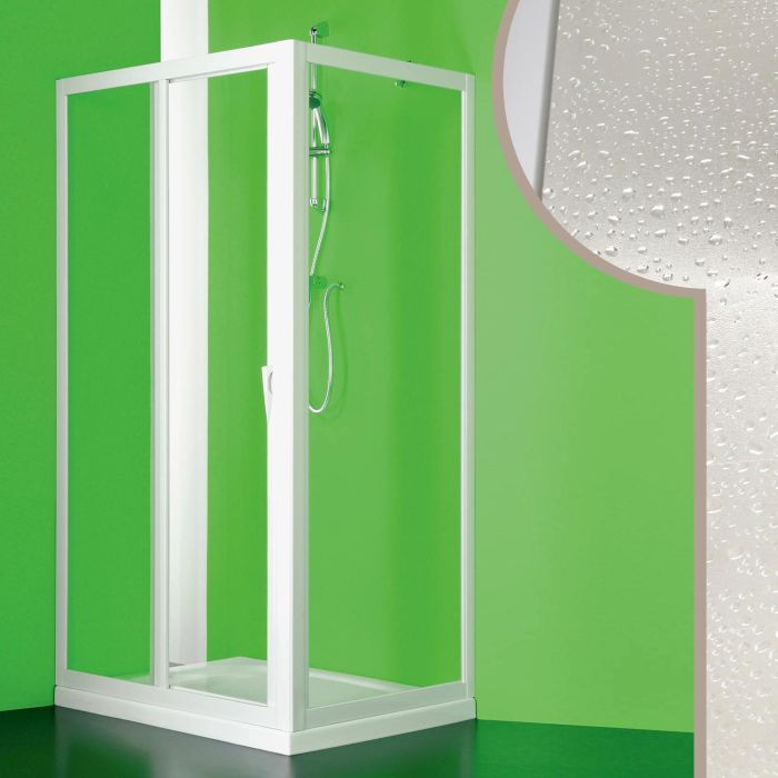 Cabine douche 80x100 CM en acrylique mod. Mercurio avec ouverture centrale main product photo