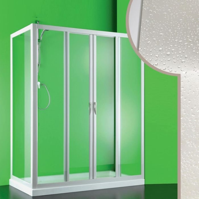 Cabine douche 70x120 CM en acrylique mod. Mercurio 2 avec ouverture centrale main product photo