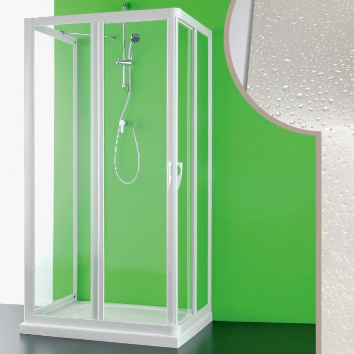 Cabine douche 3 côtés 70x100x70 CM en acrylique mod. Venere avec ouverture centrale main product photo