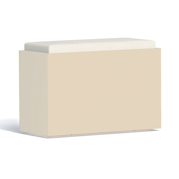 Coffre de rangement Roomy en Résine Rectangulaire 80X35 CM Blanc main product photo