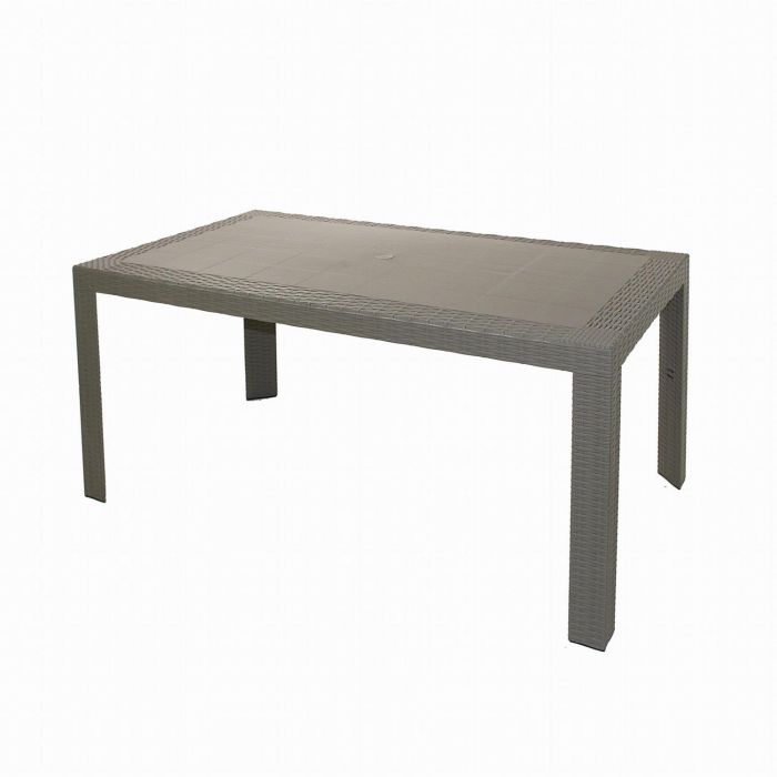 Table de jardin Taupe 140x80 cm h 72 cm en Polyéthylène mod. Urano main product photo