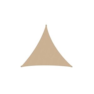 Voile d'ombrage imperméable de jardin Triangulaire Sable 5x5x5 m en Polyester