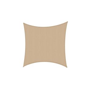 Voile d'ombrage imperméable de jardin Carrée Sable 3x3x3 m en Polyester