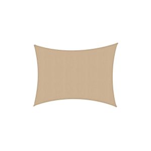 Voile d'ombrage imperméable de jardin Rectangulaire Sable 3x3x4 m en Polyester