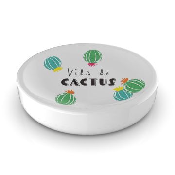 Porte-Savon à poser Blanc en Céramique Mod. Cactus