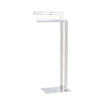 Porte-serviette sur pied Poli en Acier Inox Aisi 304 Mod. Zeus