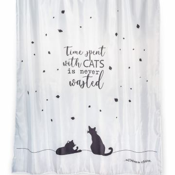 Rideau de Douche 180x200 Motif Chats en Polyester Mod. Cats