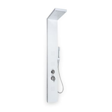 Colonne de Douche Hydromassante Blanc mat en Aluminium Verni Mod. Manhattan White