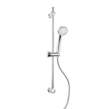 Barre Ensamble de douche Rond Chrome en Acier Inox et ABS Mod. Procida