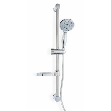 Barre Ensamble de douche Rond Chrome en Acier Inox et ABS Mod. Sun-Set