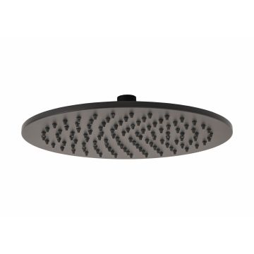 Pommeau de douche Rond 1 jet Noir Mat Ø 20 en Acier Inox 18/10 ss Aisi 304 verniciato Mod. Seven Round