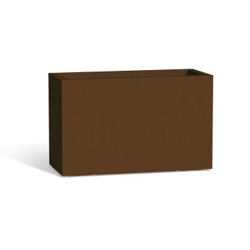 Jardinière Flowerpot en résine Rectangulaire 80X35 CM Brun