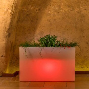 Jardinière Flowerpot en résine Rectangulaire 80X35 CM Lampe Rouge
