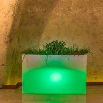 Jardinière Flowerpot en résine Rectangulaire 80X35 CM Lampe Verte