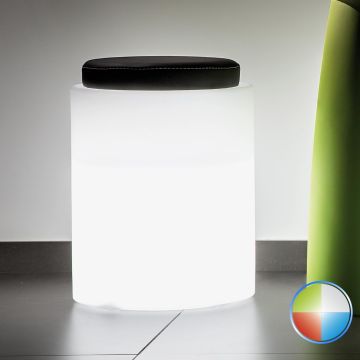 Pouf Round en résine Rond Ø 40 CM Led Multicolor
