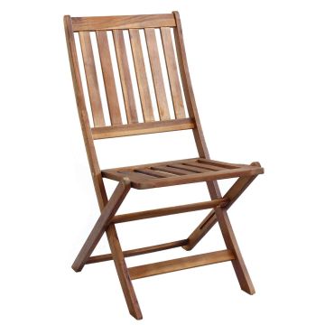 Chaise pliante sans accoudoirs en bois massif 46x57x91h cm mod. Diana