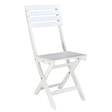 Chaise de Jardin pliante en bois massif Blanc 36x53x87h cm mod. Dalila