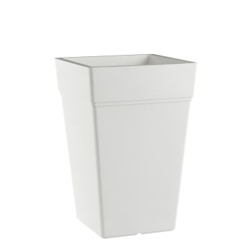 Pot de Fleurs Carré Blanc 38x38 CM h 65 mod. Stalk