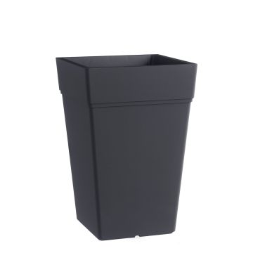 Pot de Fleurs Carré Anthracite 38x38 CM h 80 mod. Stalk