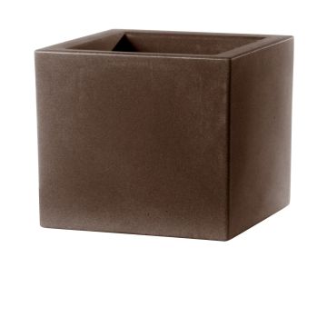Pot de Fleurs Carré Bronze 24,5x24,5 CM h 24,5 mod. Schio Cubo