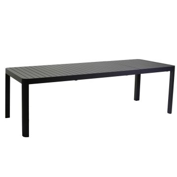 Table de jardin extensible Anthracite 180/240x100 cm h 75 cm en Aluminium mod. Cleveland