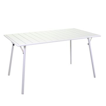 Table pliante Blanc 140x80 cm h 74 cm en Métal mod. Rovigo
