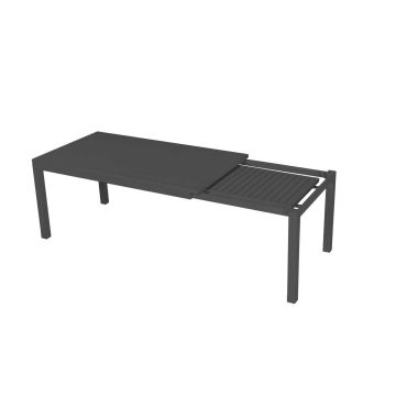 Table de jardin extensible Anthracite 160/220x90 cm h 76 cm en Aluminium mod. Boston