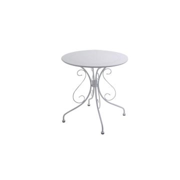 Table de jardin Blanc Ø 70 cm h 72 cm en Métal mod. New Old