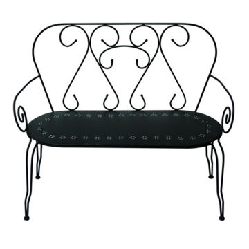 Banc de jardin Anthracite 105x48 cm h 88 cm en Métal mod. New Old