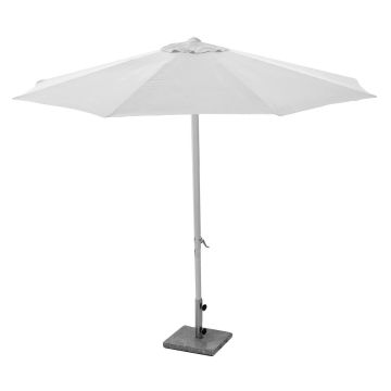 Parasol droit pare-soleil de jardin Blanc Ø 3 m en Aluminium mod. Michigan
