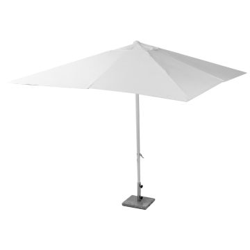 Parasol droit pare-soleil de jardin Blanc 2x3 m h 2,43 m en Aluminium mod. Michigan