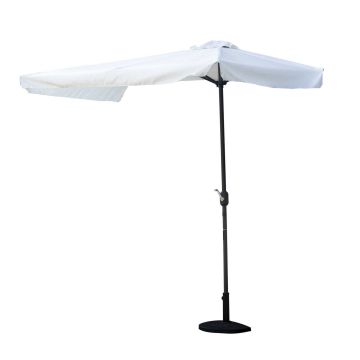 Parasol de balcon demi parasol Blanc 2,3x1x3 m en Aluminium mod. Elmira