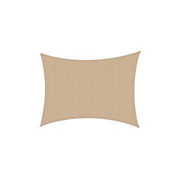 Voile d'ombrage imperméable de jardin Rectangulaire Sable 3x3x4 m en Polyester