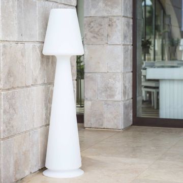 Lampadaire de Jardin en Résine Chloe sans télécommande lumière blanche H 165 CM