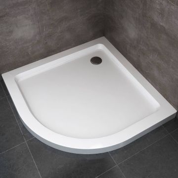 Bac à douche 80x80x5 CM Demi-Circulaire Abs mod. Selene