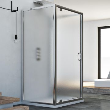 Cabine douche avec 3 côtés 90x75x90 AP. 75 CM H185 granité C modèle Sintesi Trio avec 1 portillon