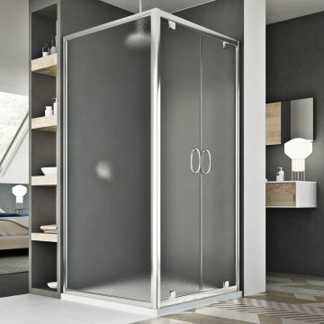 Cabine Douche 70x80 AP. 80 CM H185 granité C modèle Sintesi Duo 2 Portillons