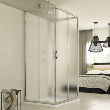 Cabine douche 3 côtés 90x80x90 CM H198 Opaque mod. Evolution Trio
