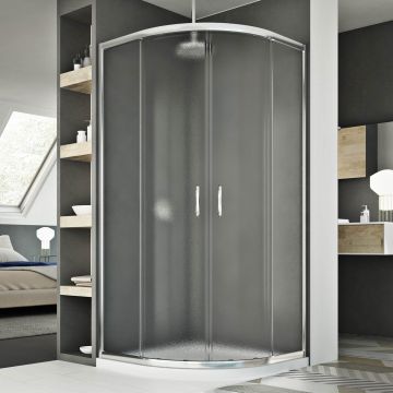 Cabine douche demi-circulaire 80x80 CM H185 granité C modèle Junior