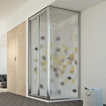 Cabine douche 70x70 Ouv. 70 CM 198 Opaque mod. Urban Duo