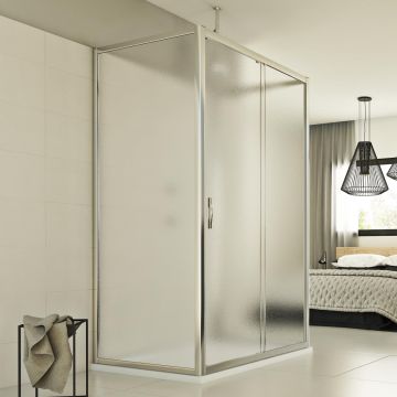 Cabine douche 3 côtés 70x100x70 CM H198 Opaque mod. Young Trio 1 Porte