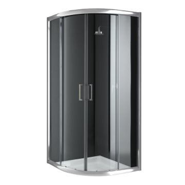 Cabine Paroi Douche Demi-Circulaire 80x80 H198 Transparent 6mm mod. Alabama