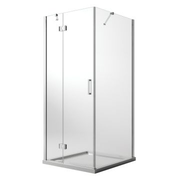 Cabine de douche 70x20 CM H190 Transparent avec Easyclean mod. Flip Porte + Fixe
