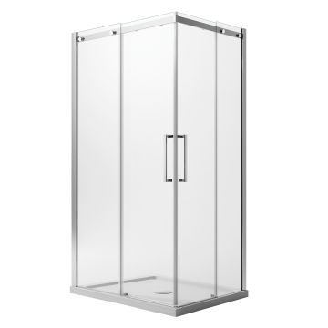 Cabine de douche Rectangulaire 90x110CM H200 Verre Transparent 8mm Gauche EasyClean Prime Corner