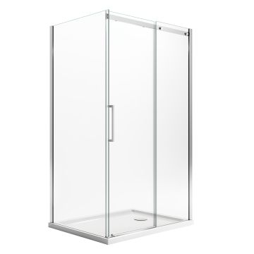 Cabine de douche 70x100CM H200 Verre Transparent 8mm Droite avec Easy-Clean mod. Prime Duo 1 Porte