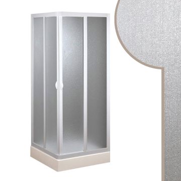 Cabine douche 80x80CM en acrylique mod. Smart avec ouverture centrale