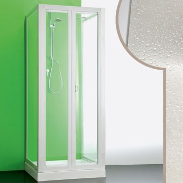 Cabine douche 3 côtés en acrylique mod. Saturno avec ouverture pliante