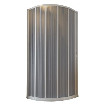 Cabine parois douche demi-circulaire en Plastique pvc 90x70 h 185 mod. Flex avec ouverture latérale